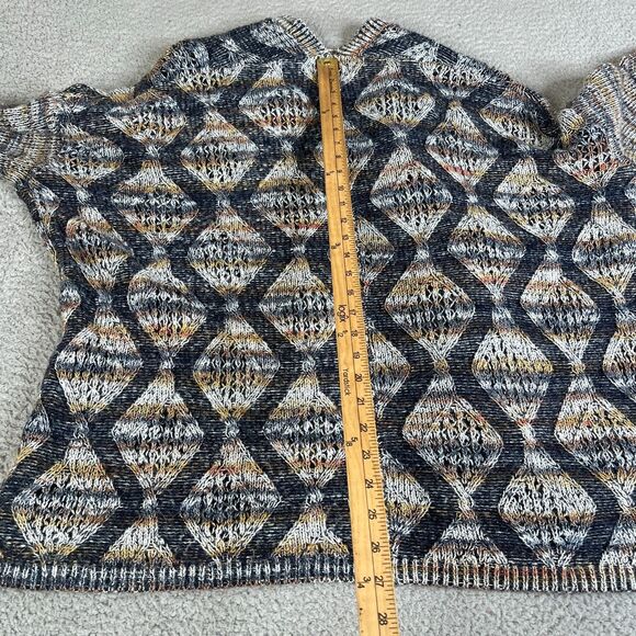 Soft Surrounding Cardigan Sweater Women PXL Gray Brown Wool Blend Open Front - Picture 11 of 12